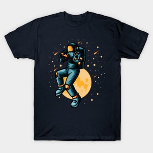 Astronaut Monitor In Space T-Shirt